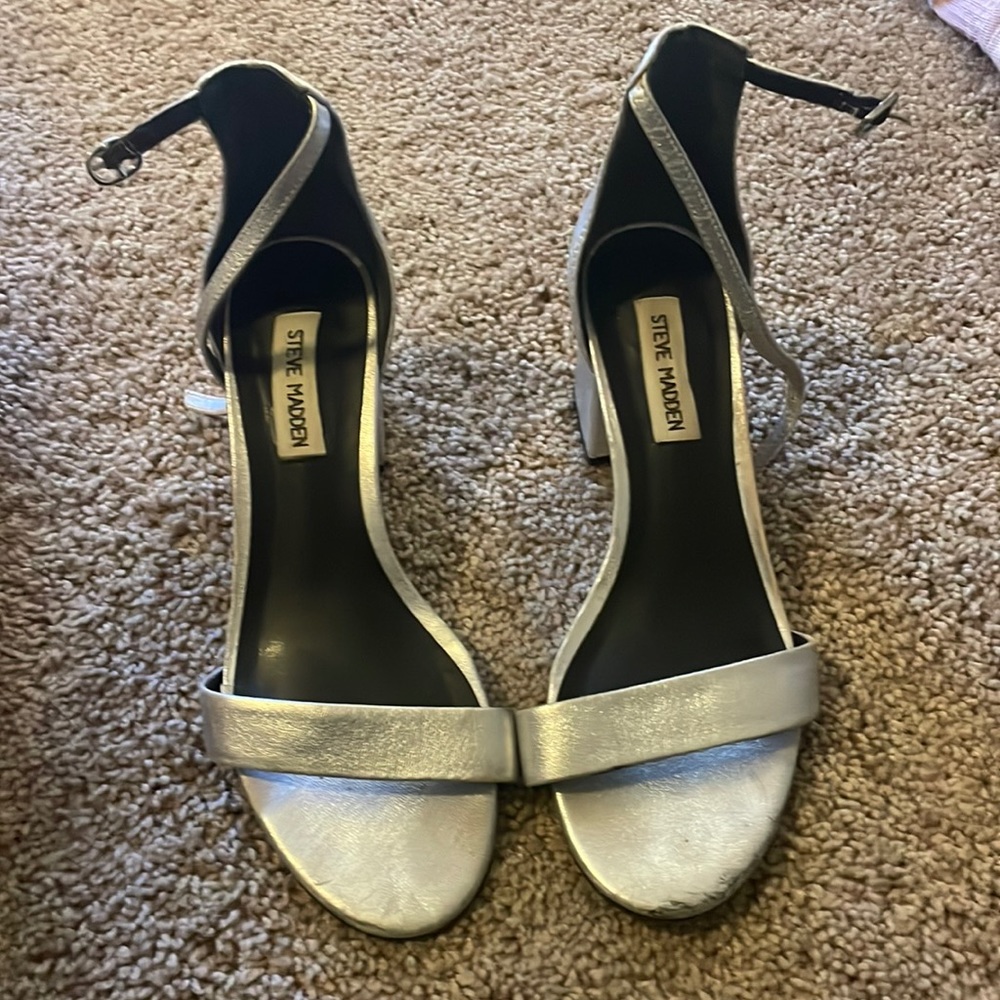 Steve Madden Silver Heels